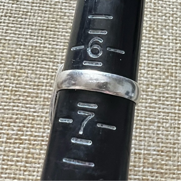 New Ruby Zoisite Stone Crystal Silver Overlay Ring Size 6.5 - Picture 9 of 10